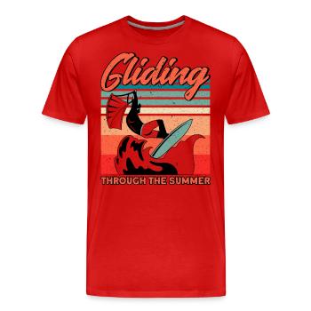 Kiteboarder Kitesurfer Kiten Kiteboard Cadeau - T-shirt bio Premium Homme - rouge - Devant - Damien (186cm)