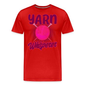 Knitting Yarn Knitting Knitting Fabric Gift - Men's Premium Organic T-Shirt - red - Front - Damien (186cm)