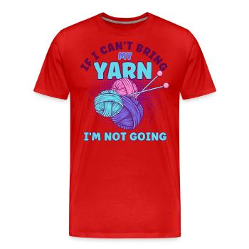 Stricken Garn stricken Stricken Stoff Geschenk - Männer Premium Bio T-Shirt - Rot - Vorne - Damien (186cm)