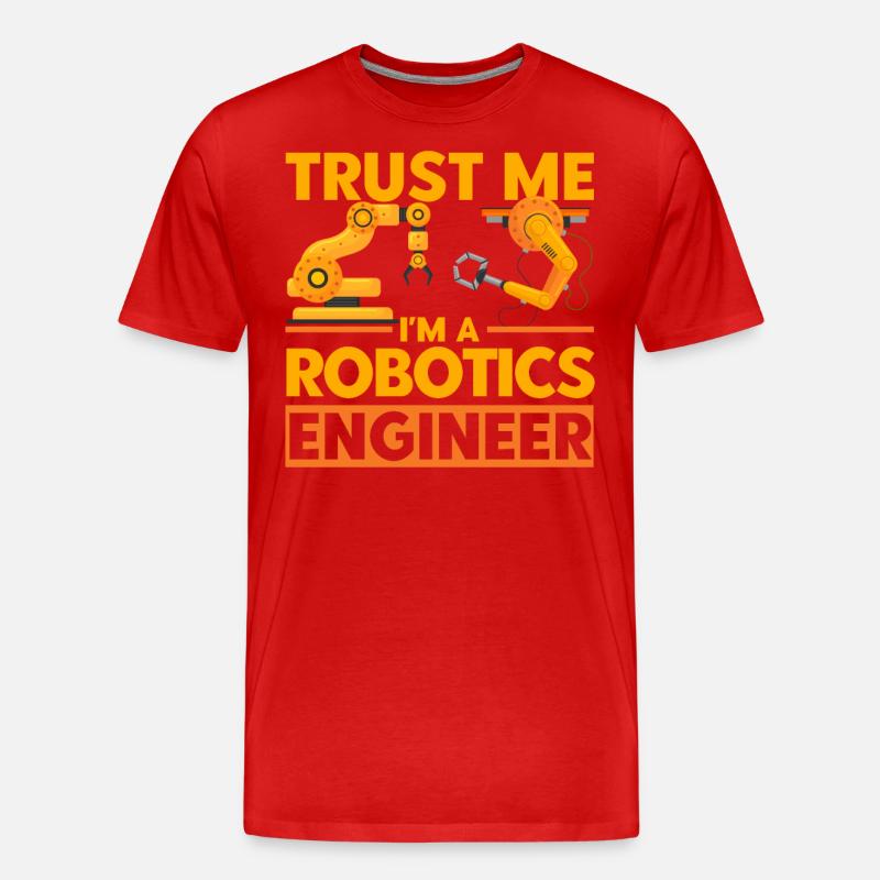 Engineering Robotics Robotics Engineer Gift - Men's Premium Organic T-Shirt - red