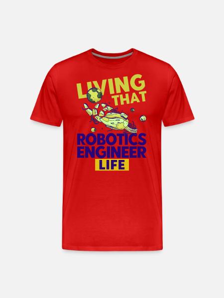 Engineer Teacher Robotics Robot Gift - Men's Premium Organic T-Shirt - red