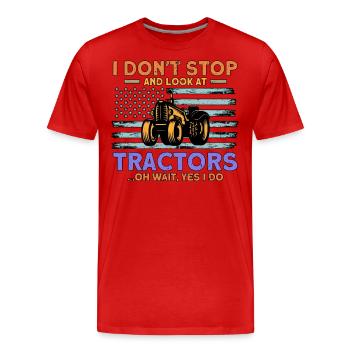 Landwirt Bauernhof Landwirtschaft Geschenk - Männer Premium Bio T-Shirt - Rot - Vorne - Damien (186cm)