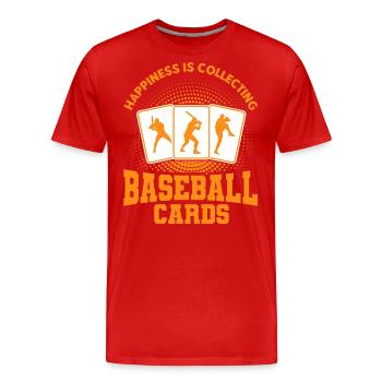 Sportkarten Sammlung Baseball Karte Geschenk - Männer Premium Bio T-Shirt - Rot - Vorne - Damien (186cm)