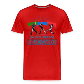 Baseball Karten Sammler Sportkarten Sammlung - Männer Premium Bio T-Shirt - Rot - Vorne - Damien (186cm)