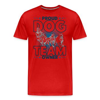 Traîneau à chiens Traîneau à chiens Traîneau à chiens - T-shirt bio Premium Homme - rouge - Devant - Damien (186cm)