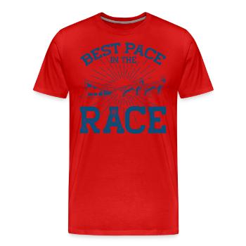 Traîneau Chien Traîneau Chien - T-shirt bio Premium Homme - rouge - Devant - Damien (186cm)