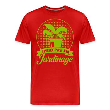 Hobbygärtner Schrebergarten Gärtner Geschenk - Männer Premium Bio T-Shirt - Rot - Vorne - Damien (186cm)