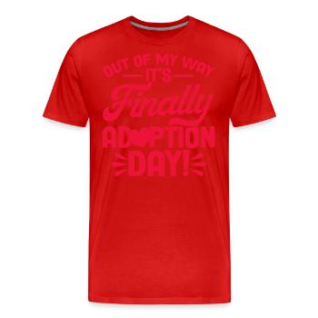 Adoption Adoption of children Foster parents - Men's Premium Organic T-Shirt - red - Front - Damien (186cm)