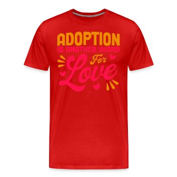 Adoptive parents Adoption of children Foster parents - Men's Premium Organic T-Shirt - red - Front - Damien (186cm)