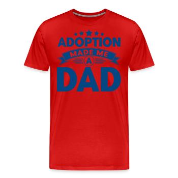 Adoption Adoptive Parents Foster Parents Gift - Men's Premium Organic T-Shirt - red - Front - Damien (186cm)