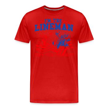 American Football American Football Mannschaft Foo - Männer Premium Bio T-Shirt - Rot - Vorne - Damien (186cm)