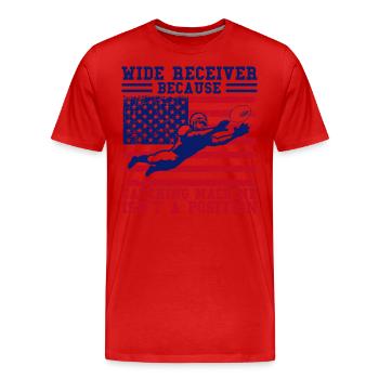 Match de football américain - T-shirt bio Premium Homme - rouge - Devant - Damien (186cm)
