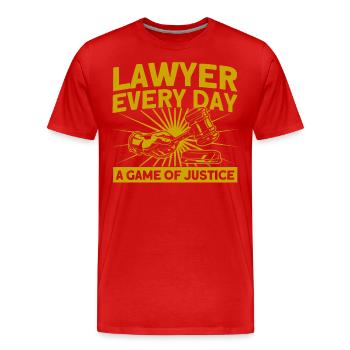 Avocat Avocat Avocat en droit Cadeau - T-shirt bio Premium Homme - rouge - Devant - Damien (186cm)