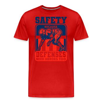 Football américain Joueur de football américain Footba - T-shirt bio Premium Homme - rouge - Devant - Damien (186cm)