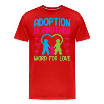Adoptive parents Adoption of children Foster parents - Men's Premium Organic T-Shirt - red - Front - Damien (186cm)