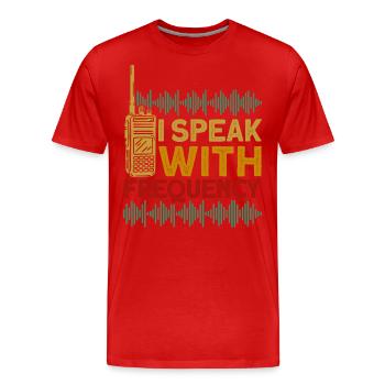 Morse code broadcast amateur radio amateur radio Gehe - Men's Premium Organic T-Shirt - red - Front - Damien (186cm)