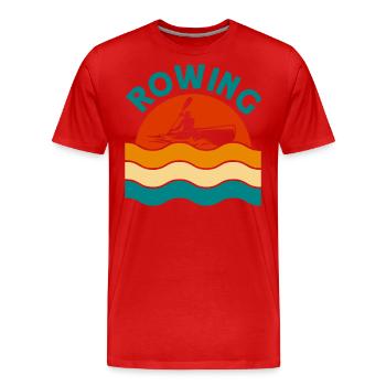 Mannschaft Rudern Ruderer Rudern Geschenk - Männer Premium Bio T-Shirt - Rot - Vorne - Damien (186cm)
