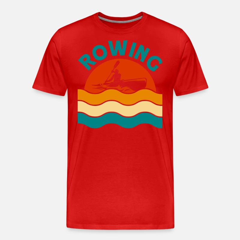 Cadeau d’aviron d’équipe rameurs - T-shirt bio Premium Homme - rouge