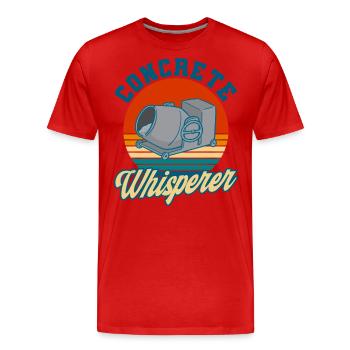 Bétonière Béton Bâtisseur en béton armé Travailleur de la construction cadeau - T-shirt bio Premium Homme - rouge - Devant - Damien (186cm)