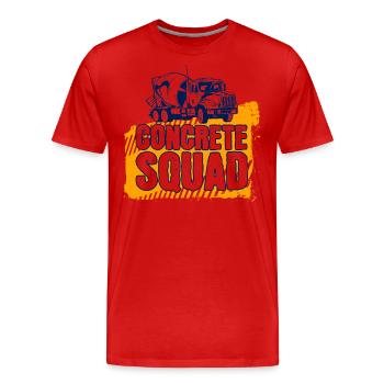 Béton Bâtisseur Béton Béton Renforcé Constructeur Cadeau - T-shirt bio Premium Homme - rouge - Devant - Damien (186cm)