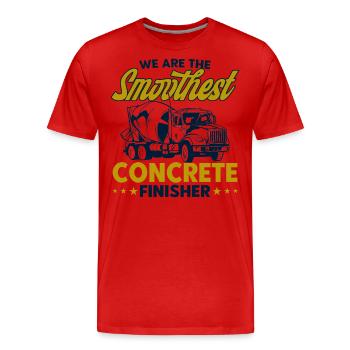 Cadeau de chantier de construction de béton de constructeur en béton - T-shirt bio Premium Homme - rouge - Devant - Damien (186cm)