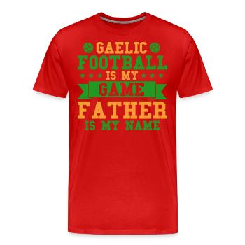 Gaelic footballer Irish team sport - Men's Premium Organic T-Shirt - red - Front - Damien (186cm)
