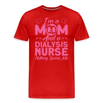 Infirmière en dialyse Infirmière infirmière - T-shirt bio Premium Homme - rouge - Devant - Damien (186cm)