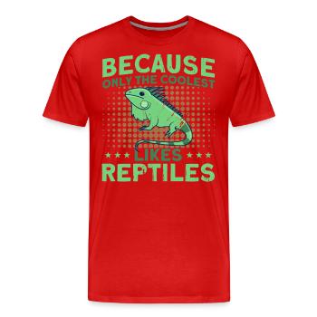 Lézards Reptile Reptile Lovers Cadeau - T-shirt bio Premium Homme - rouge - Devant - Damien (186cm)