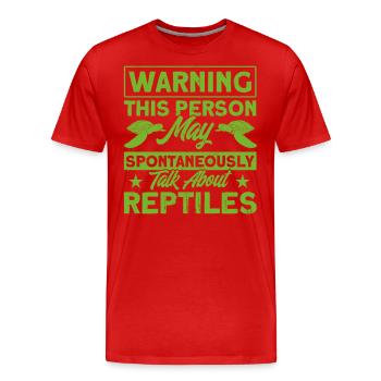 Reptile Reptile Lézards Cadeau - T-shirt bio Premium Homme - rouge - Devant - Damien (186cm)