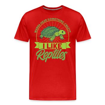 Reptile Lizards Reptile Lovers Gift - T-shirt bio Premium Homme - rouge - Devant - Damien (186cm)