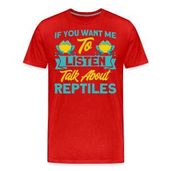 Snake Reptile Lovers Reptile Cadeau - T-shirt bio Premium Homme - rouge - Devant - Damien (186cm)