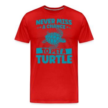 Sea turtle Sea turtles Turtles - Men's Premium Organic T-Shirt - red - Front - Damien (186cm)