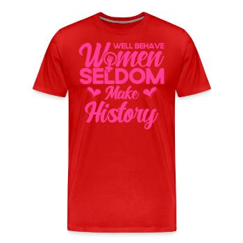 Législation sur l’autonomisation féministe des droits des femmes - T-shirt bio Premium Homme - rouge - Devant - Damien (186cm)