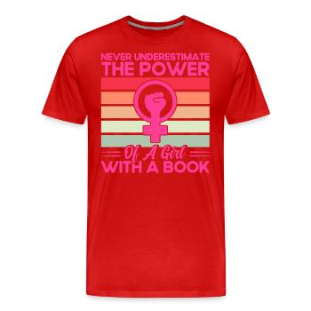 Women's rights Empowerment Feminist - Men's Premium Organic T-Shirt - red - Front - Damien (186cm)
