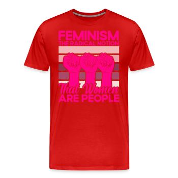 Autonomisation de l’égalité des sexes F - T-shirt bio Premium Homme - rouge - Devant - Damien (186cm)