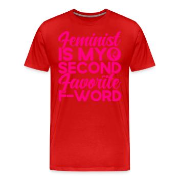 Égalité des sexes Égalité des sexes - T-shirt bio Premium Homme - rouge - Devant - Damien (186cm)