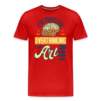 Sarcasme Sarcastique Ironie Cadeau - T-shirt bio Premium Homme - rouge - Devant - Damien (186cm)