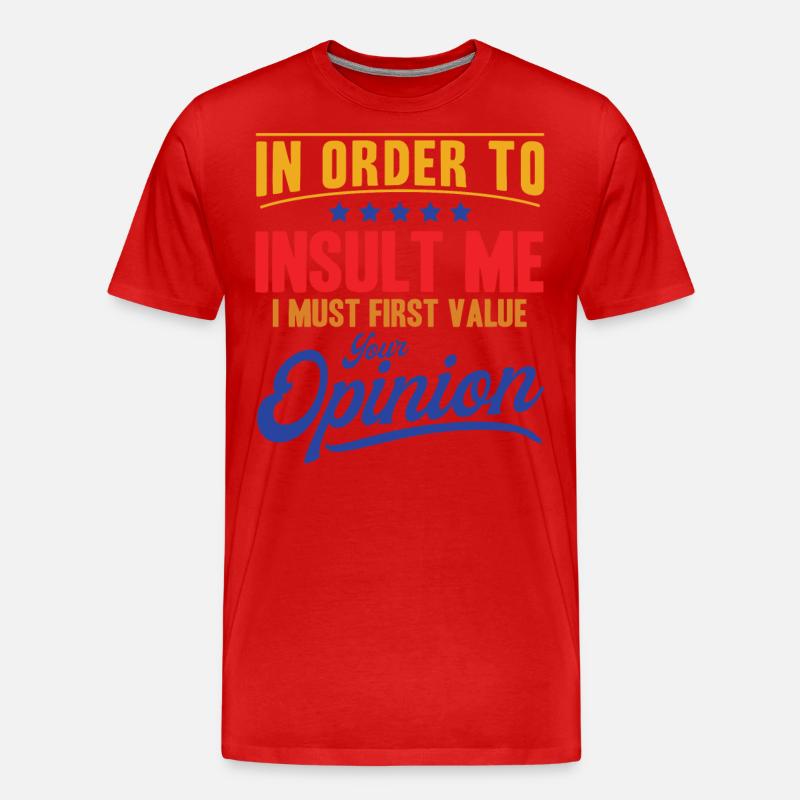 Sarkasmus Ironie Sarkastisch Geschenk - Männer Premium Bio T-Shirt - Rot