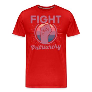 Empowerment of gender equality F - Men's Premium Organic T-Shirt - red - Front - Damien (186cm)