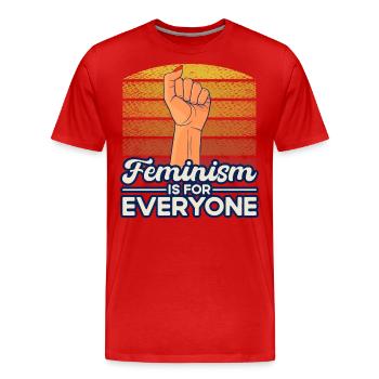Women's Rights Feminist Empowerment - Men's Premium Organic T-Shirt - red - Front - Damien (186cm)