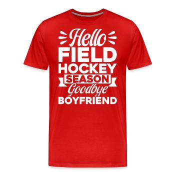 Mannschaftssport Feldhockey Feldhockey Spiel Gesch - Männer Premium Bio T-Shirt - Rot - Vorne - Damien (186cm)