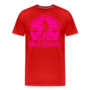 Mannschaftssport Feldhockey Spiel Feldhockey Gesch - Männer Premium Bio T-Shirt - Rot - Vorne - Damien (186cm)