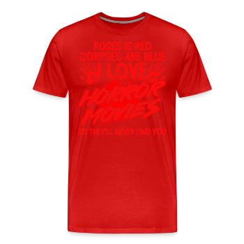 Horror Movie Spooky Movies Slasher Movie Gift - Men's Premium Organic T-Shirt - red - Front - Damien (186cm)