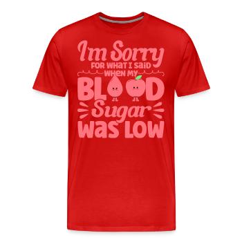 Sensibilisation au diabète Partisans de la guérison du diabète - T-shirt bio Premium Homme - rouge - Devant - Damien (186cm)