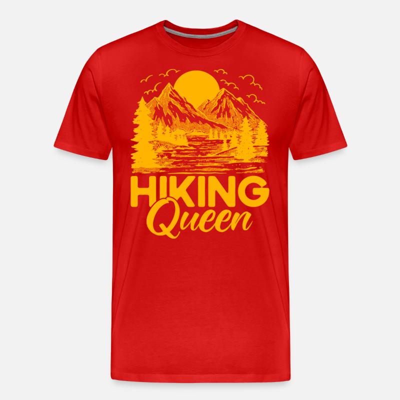 Wanderer Draußen Rucksacktourismus Geschenk - Männer Premium Bio T-Shirt - Rot