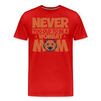 Wombats Wombat Marsupial Cadeau - T-shirt bio Premium Homme - rouge - Devant - Damien (186cm)