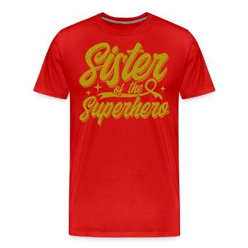 Support for childhood cancer Cancer in children - Men's Premium Organic T-Shirt - red - Front - Damien (186cm)