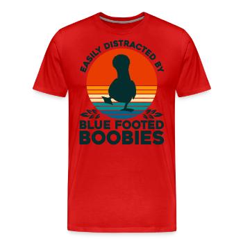 Seevogel Blaufußtölpel Vogelbeobachter Geschenk - Männer Premium Bio T-Shirt - Rot - Vorne - Damien (186cm)