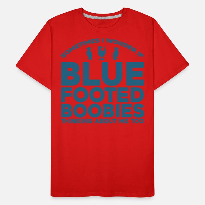 Blue-footed Gannet Birdwatcher Boobie Gift Men's Premium Organic T-Shirt