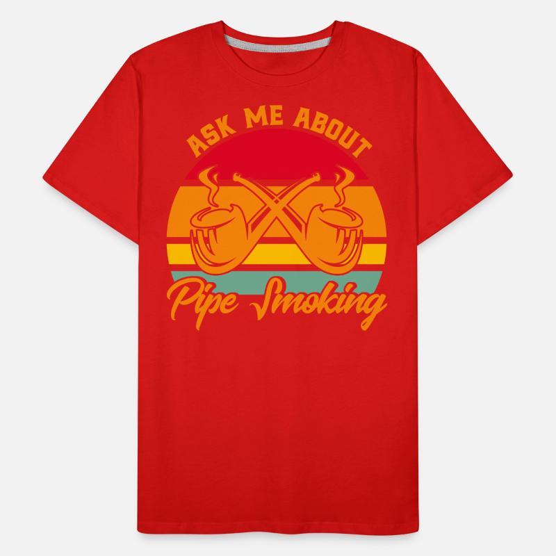 Pipe fumer pipe amateurs de tabac à pipe gesc T-shirt bio Premium Homme